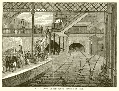 Station de métro Kings Cross en 1868 - English School