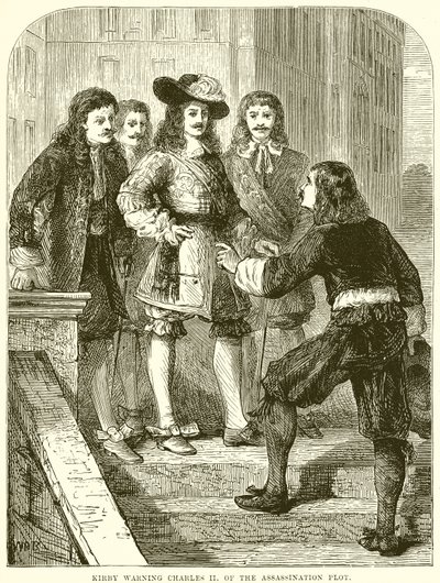 Kirby avertissant Charles II du complot d