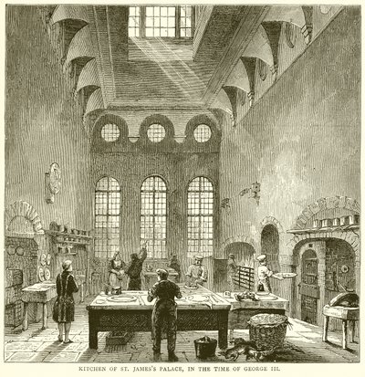 Cuisine du palais de St. Jamess, à l
