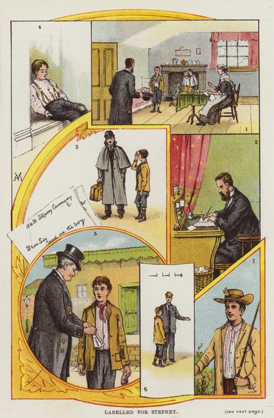 Étiqueté pour Stepney (lithographie en couleur) - English School