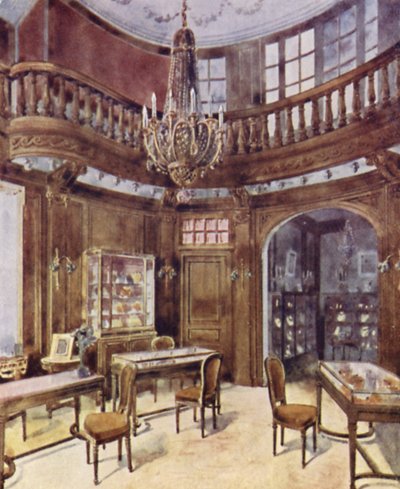 Lacloche Frères, Showrooms de Londres, Bond Street (lithographie en couleur) - English School