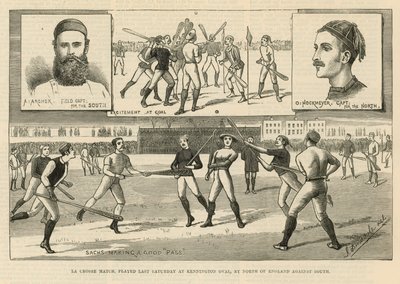 Match de lacrosse joué samedi dernier à Kennington Oval par le Nord de l