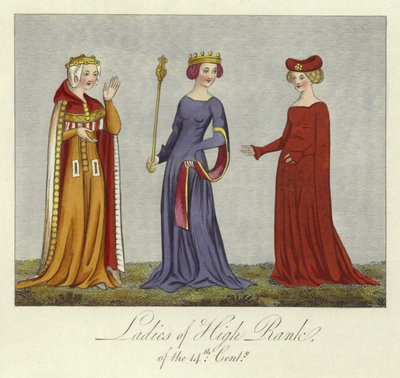 Dames de haut rang du 14ème siècle - English School