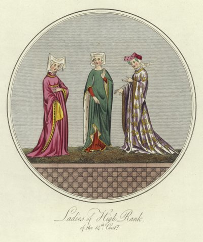 Dames de haut rang du 14ème siècle - English School