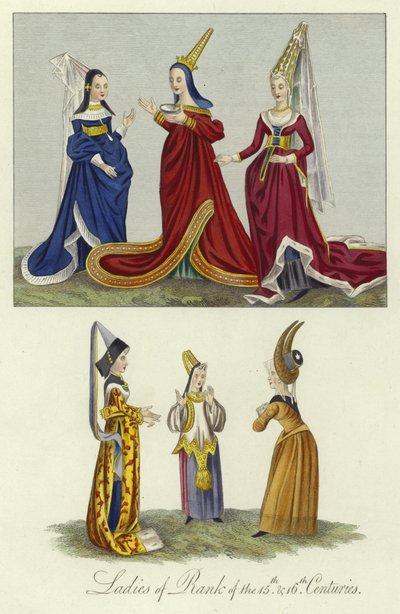 Dames de rang des 15ème et 16ème siècles - English School
