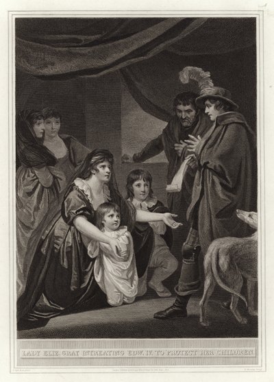 Lady Elizabeth Gray suppliant Édouard IV de protéger ses enfants - English School
