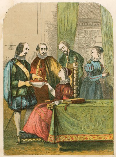 Lady Jane Grey sollicitée pour accepter la couronne - English School