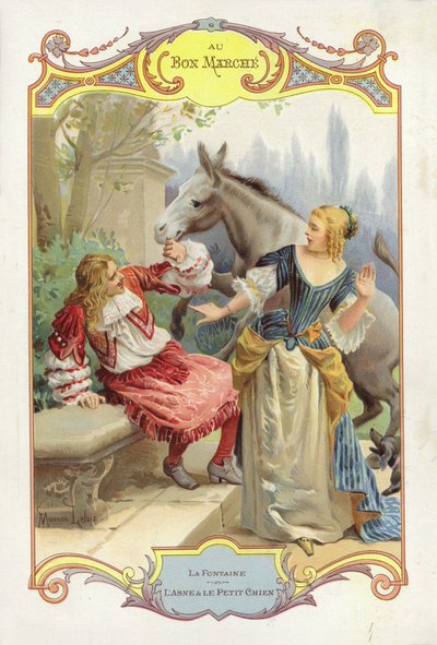 Dame et gentleman surpris par un cheval - English School