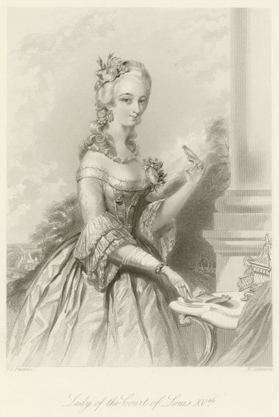 Dame de la cour de Louis XV - English School