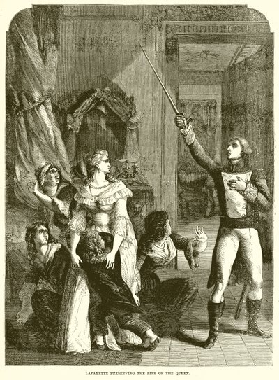 Lafayette préservant la vie de la reine - English School