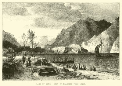 Lac de Côme, vue de Malgrate depuis Lecco - English School