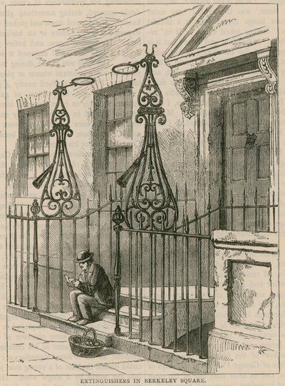 Éteignoir de lampe à Berkeley Square, Londres - English School