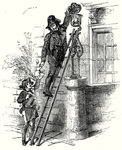 Allumeur de réverbères (gravure) - English School