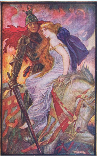Lancelot emporte Guenièvre, illustration de 