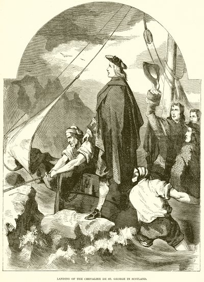 Débarquement du chevalier de St. George en Écosse - English School
