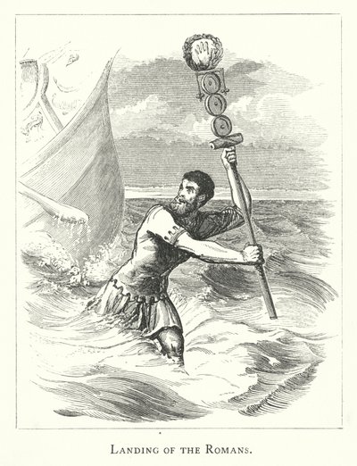 Débarquement des Romains (gravure) - English School