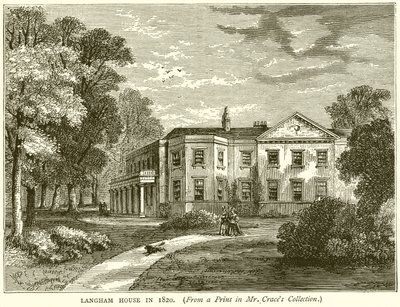 Maison Langham en 1820 - English School