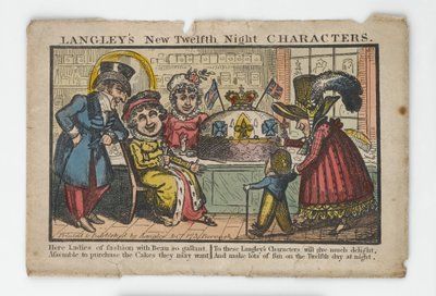 Enveloppe des nouveaux personnages de la Nuit des Rois de Langley, 1818 - English School