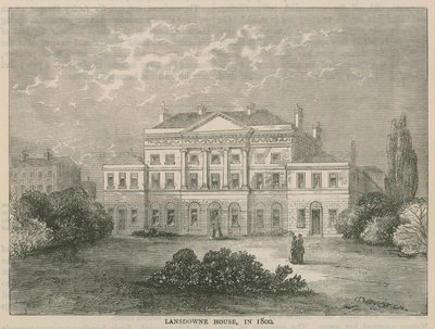 Lansdowne House, Berkley Square, en 1800 - English School