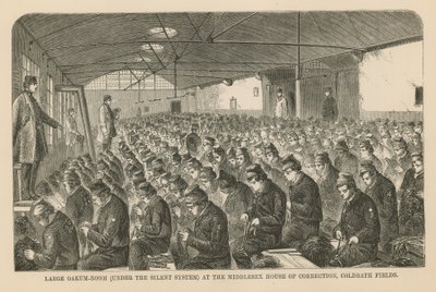 Grande salle de filage de chanvre à la maison de correction de Middlesex - English School
