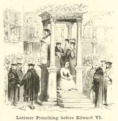 Latimer prêchant devant Édouard VI - English School