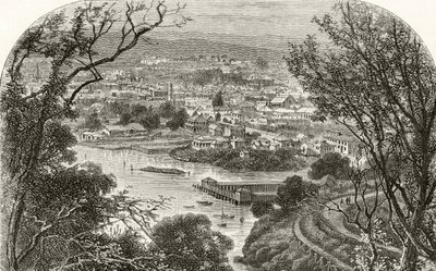 Launceston, Tasmanie, vers 1880, de 
