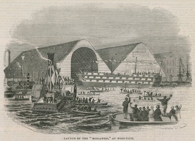 Lancement du Boscawen à Woolwich - English School