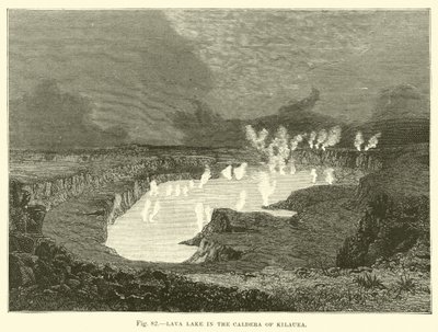 Lac de lave dans la caldeira de Kilauea - English School