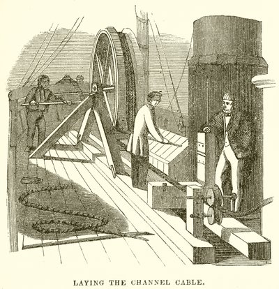 Pose du câble de la Manche - English School