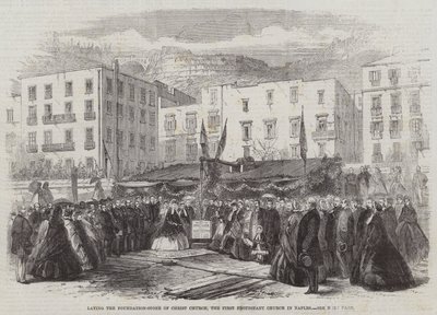 Pose de la première pierre de l