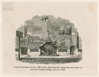 Pose de la première pierre du nouveau pont de Londres - English School