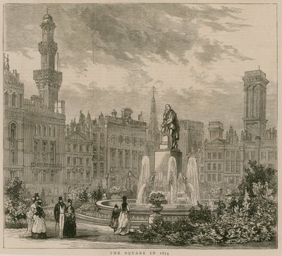 Leicester Square, Londres, en 1874 - English School