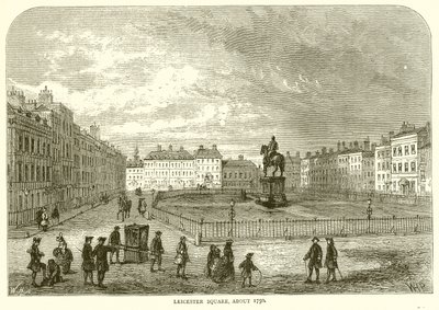 Leicester Square, vers 1750 - English School