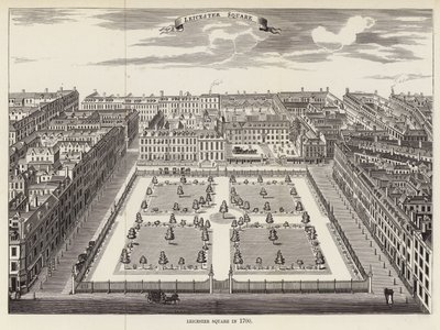Leicester Square en 1700 - English School
