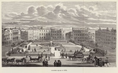Leicester Square en 1874 - English School