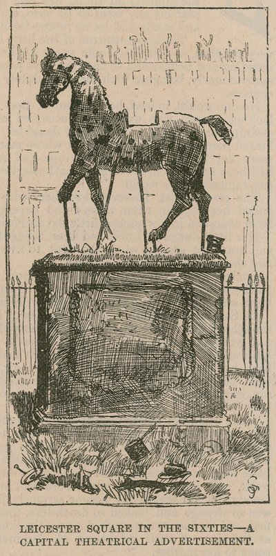 Leicester Square dans les années 1860 : une publicité théâtrale capitale - English School