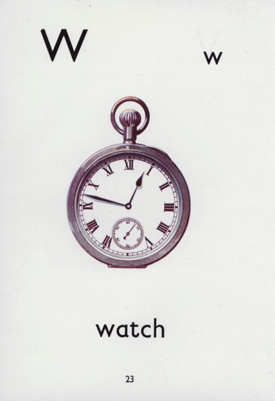 Lettre W, montre - English School