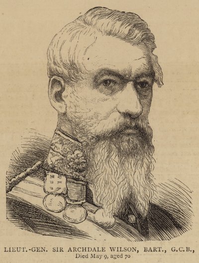 Lieutenant général Sir Archdale Wilson, baronnet, GCB - English School