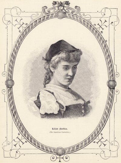 Lilian Nordica (la cantatrice américaine) (gravure) - English School