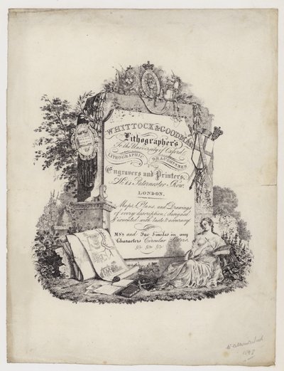Lithographe, Whittock & Goodman, carte de visite - English School