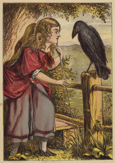 La Petite Bo-Peep (gravure en couleur) - English School