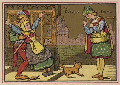 Petite marchande (lithographie en couleur) - English School