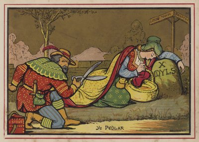 Petite marchande (lithographie en couleur) - English School