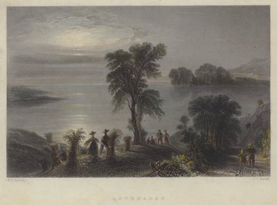 Lochmaben, Écosse (gravure en couleur) - English School