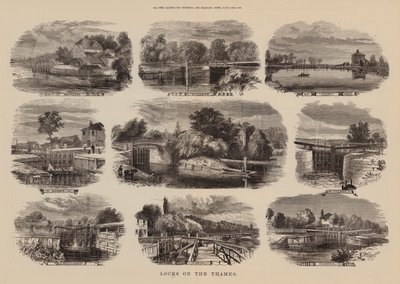Écluse sur la Tamise (gravure) - English School