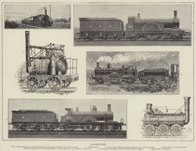 Locomotives (gravure) - English School
