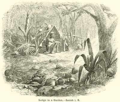 Loge dans un jardin, Isaïe, i, 8 - English School