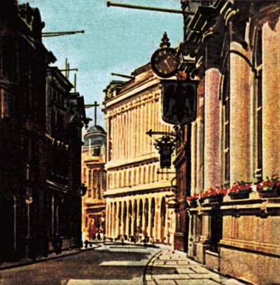 Rue Lombard dans la Cité de Londres - English School