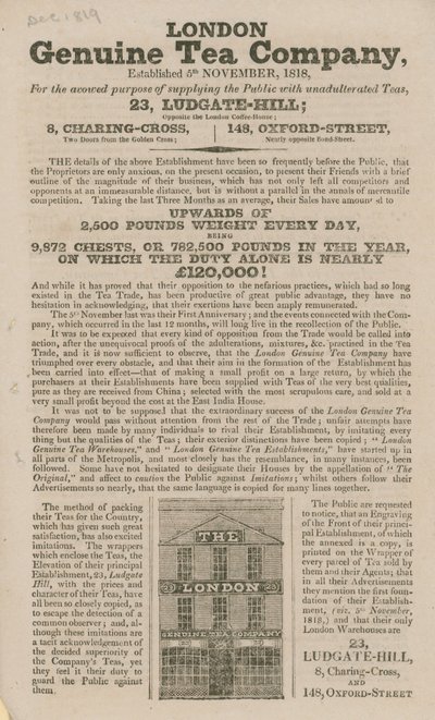 London Genuine Tea Company - English School