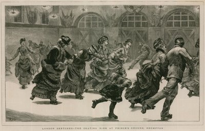 Croquis de Londres : La patinoire à Princes Ground, Brompton - English School